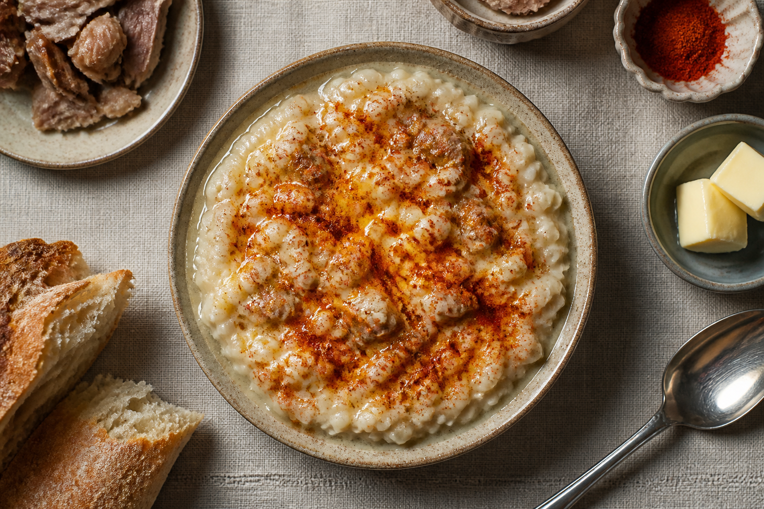Keşkek — Ortak Tören Sofrası — Uşak Sofrası yemek fotoğrafı